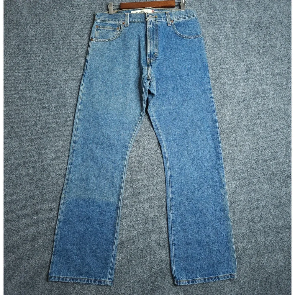 Levi's 517 Boot Cut Jeans Mens 33x32 Medium Wash Workwear Western Distressed Y2K